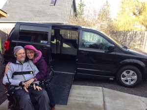 Debra and David in front of the new van! You can name our van!