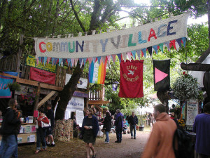 In the Oregon Country Fair, you will find a number of us who work for social change in the Community Village. (Photo by mylerdude via Flickr.)