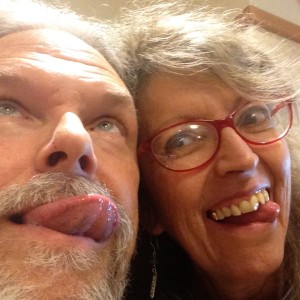 We, David Oaks and Debra Nunez, took this selfie after six hours waiting in the ER at Riverbend, Springfield, Oregon on Thursday, 27 August 2015. Later, a retired ER nurse told us that such tongue-sticking behavior actually can get an ER customer triaged to be seen sooner, it is called Q-sign! The tongue forms the tail on that Q!
