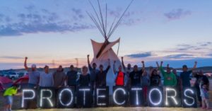 Water protectors gather to stop the Dakota Access Pipeline.