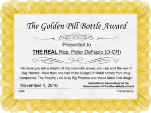 Award # 3: The Golden Pill Bottle Award